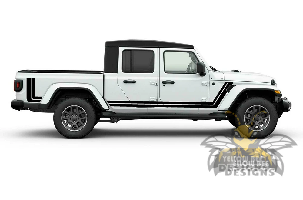 Door Scrambler Style Retro Side Stripes compatible with Jeep JT Gladiator - Image 2