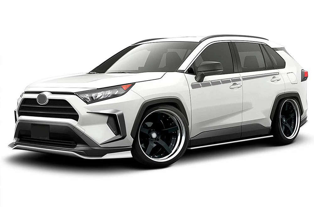 Line Side Stripes Decals Graphics Stripes Vinyl Compatible with Toyota RAV4 - Image 3