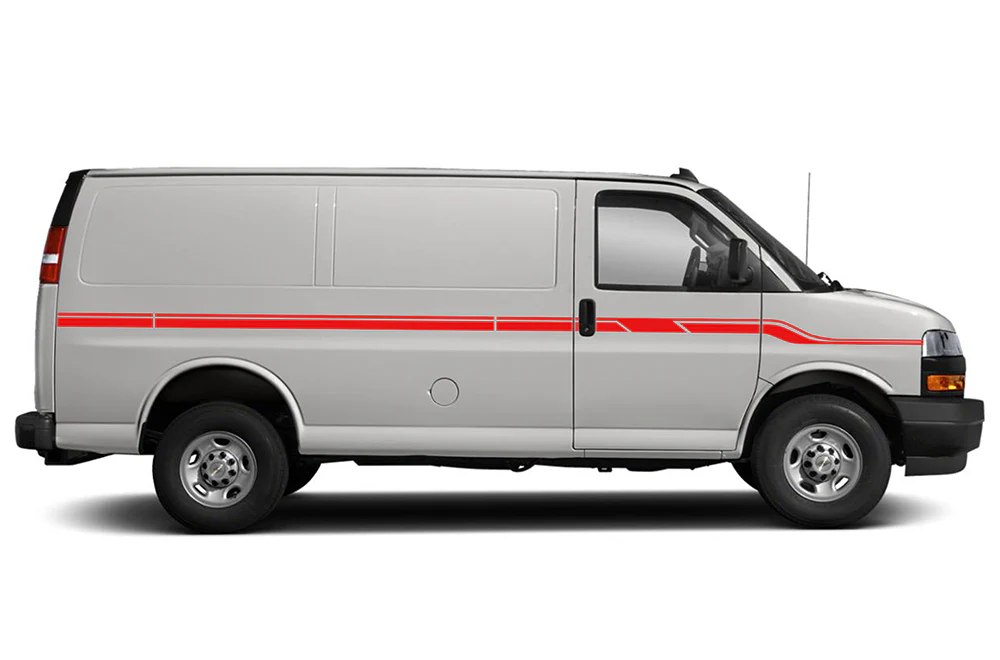 Line Stripes Graphics Vinyl Decals Compatible with Chevrolet Express - Image 2