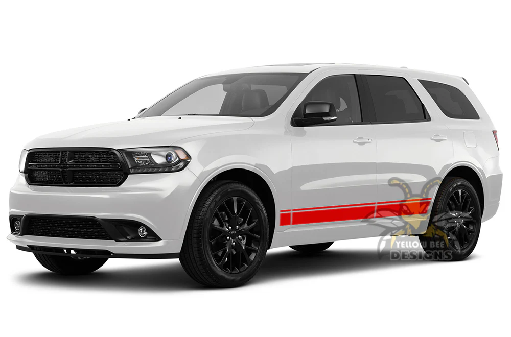 Lower Belt Side Stripes Vinyl Decals Compatible With Dodge Durango - Image 3