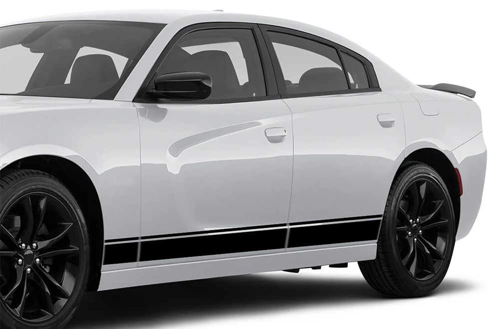 Lower Belt Stripes Graphics Vinyl Decal Compatible with Dodge Charger