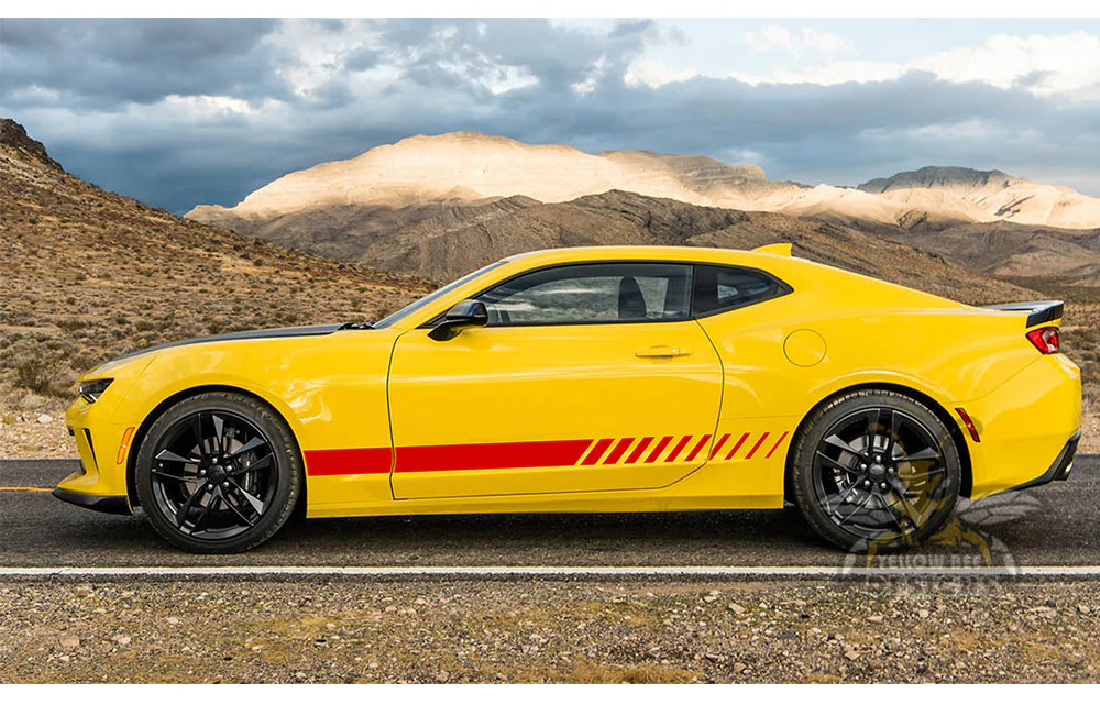 Lower Door Side Stripes Graphics Vinyl Decals Compatible with Chevrolet Camaro - Image 2