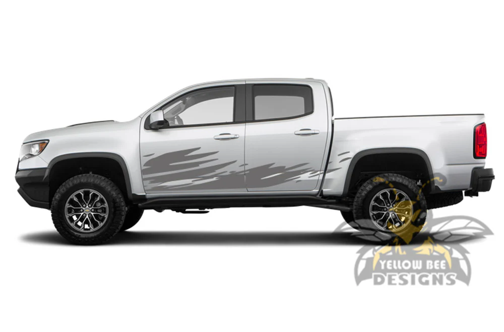 Lower Door Splash Graphics Vinyl Decals Compatible with Chevrolet Colorado Crew Cab - Image 3