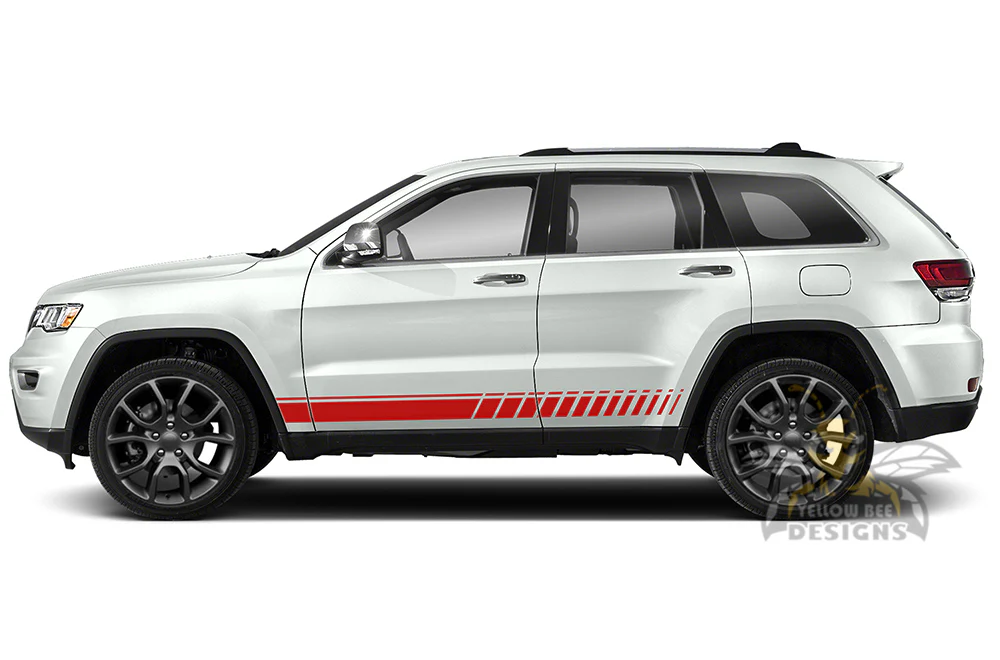 Lower Door Stripes Kit Vinyl Decals Compatible with Grand Cherokee - Image 3