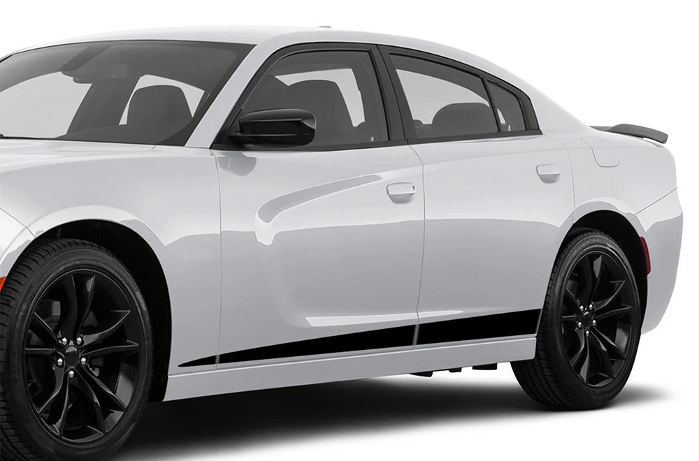 Lower Edge Stripes Graphics Vinyl Decal Compatible with Dodge Charger