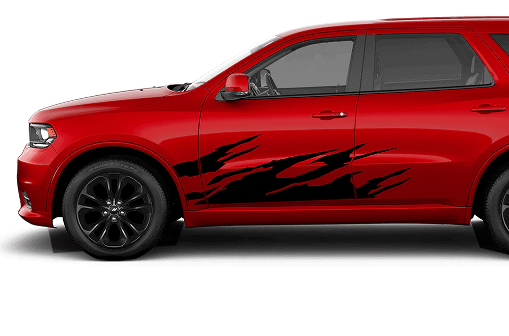 Lower Fire Side Door Vinyl Decals Compatible With Dodge Durango