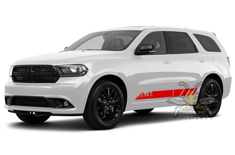 Lower Mountain Side Stripes Vinyl Decals Compatible With Dodge Durango - Image 2
