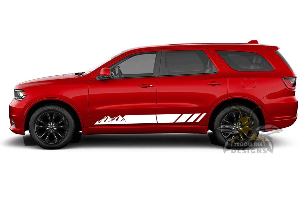 Lower Mountain Side Stripes Vinyl Decals Compatible With Dodge Durango - Image 3
