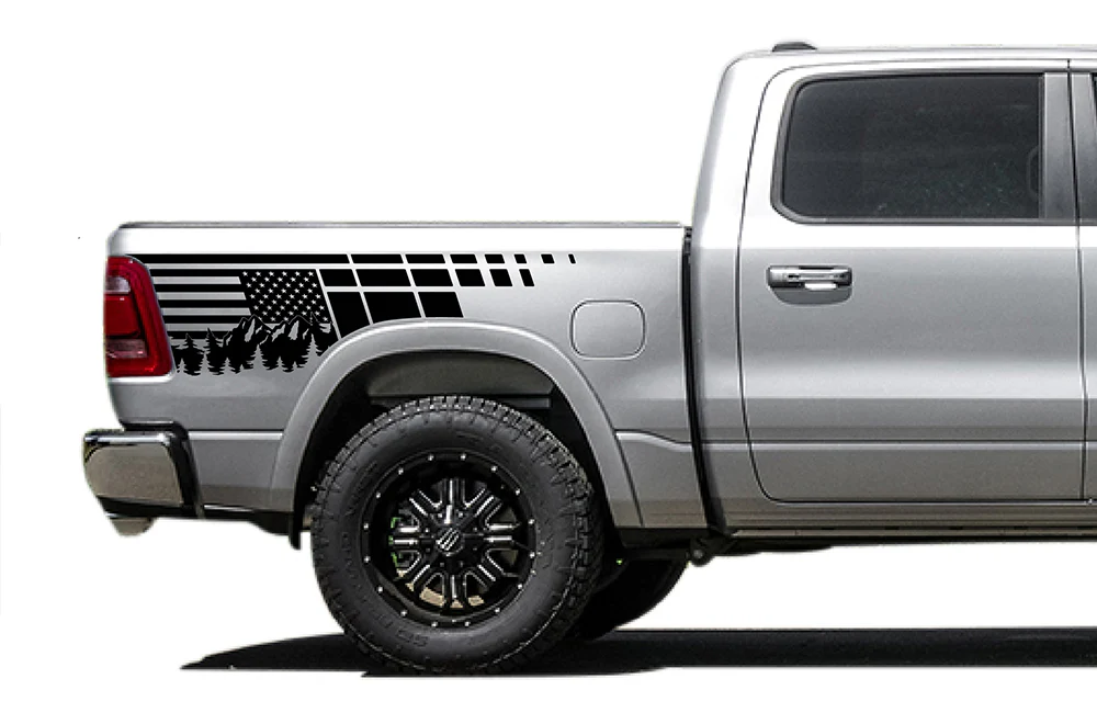 Lower Mud Splash Graphics Kit Vinyl Decal Compatible with Dodge Ram Regular Cab 1500