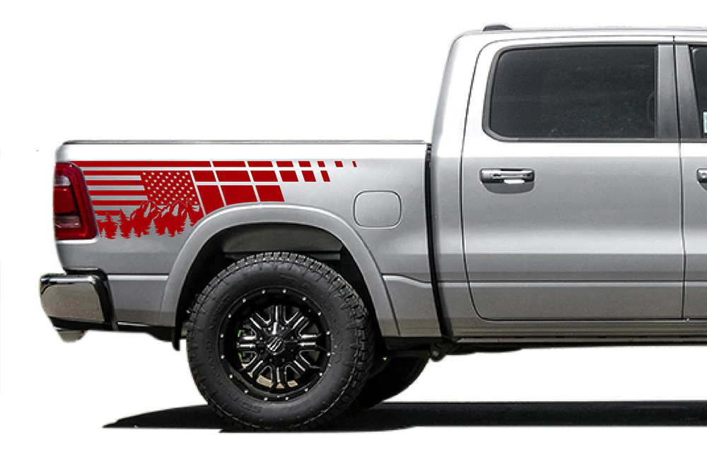 Lower Mud Splash Graphics Kit Vinyl Decal Compatible with Dodge Ram Regular Cab 1500 - Image 2