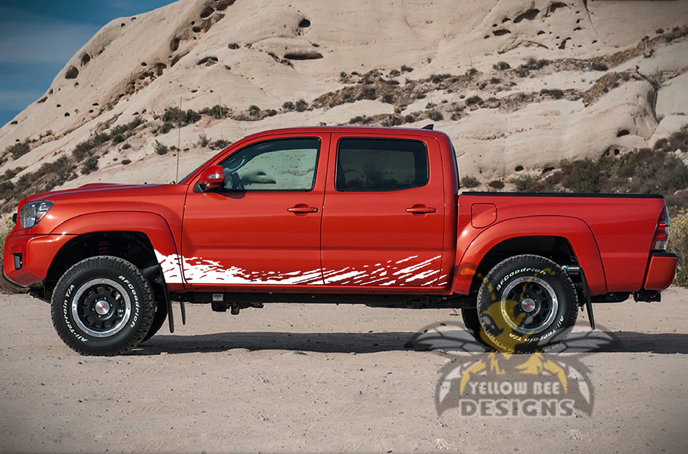 Lower Mud Splash Graphics Kit Vinyl Decal Compatible with Toyota Tacoma Double Cab - Image 5