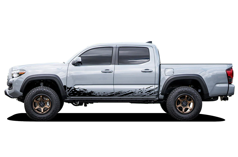 Lower Mud Splash Graphics Kit Vinyl Decal Compatible with Toyota Tacoma Double Cab - Image 6