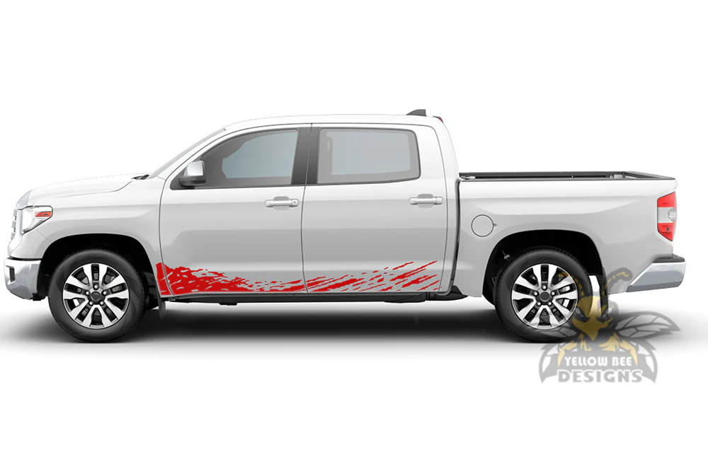 Lower Mud Splash Graphics Kit Vinyl Decal Compatible with Toyota Tundra Crewmax - Image 2