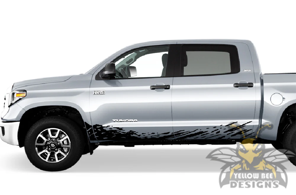 Lower Mud Splash Graphics Kit Vinyl Decal Compatible with Toyota Tundra Crewmax - Image 5