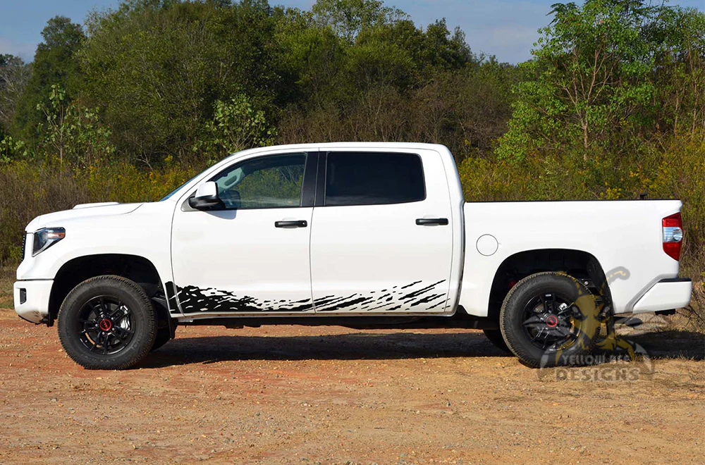Lower Mud Splash Graphics Kit Vinyl Decal Compatible with Toyota Tundra Crewmax - Image 6