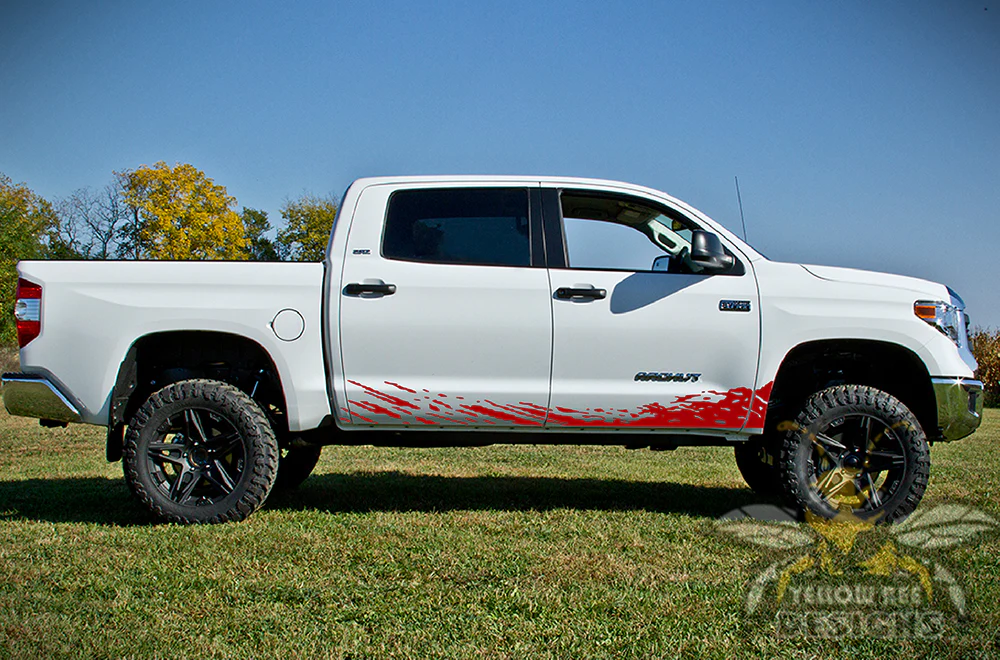 Lower Mud Splash Graphics Kit Vinyl Decal Compatible with Toyota Tundra Crewmax - Image 8