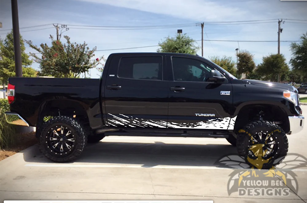 Lower Mud Splash Graphics Kit Vinyl Decal Compatible with Toyota Tundra Crewmax - Image 9