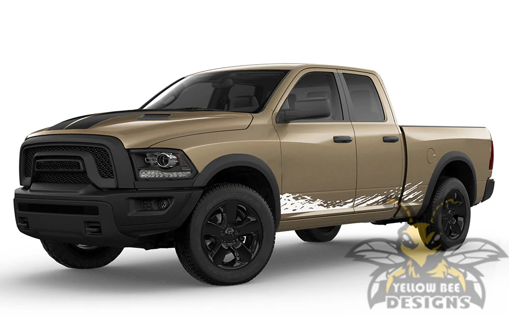 Lower Mud Splash Graphics Kit Vinyl Decals Compatible with Dodge Ram 1500 Quad Cab - Image 3