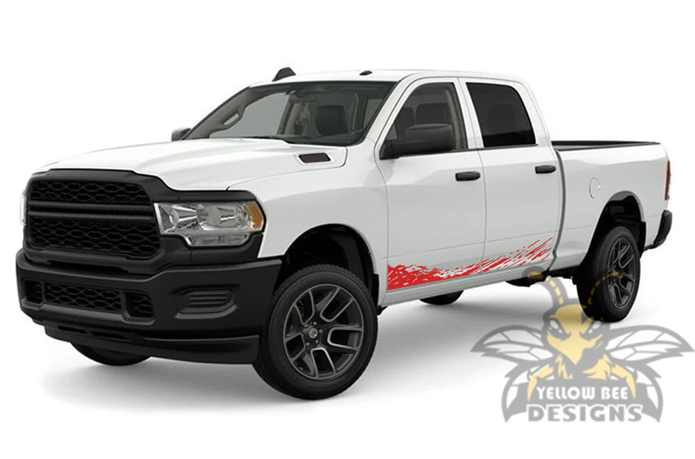 Lower Mud Splash Graphics Kit Vinyl Decals Compatible with Dodge Ram 2500 Crew Cab - Image 3