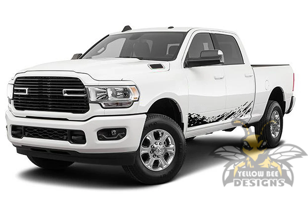 Lower Mud Splash Graphics Vinyl Decal Compatible with Dodge Ram Crew Cab 3500 Bed 6'4” - Image 2
