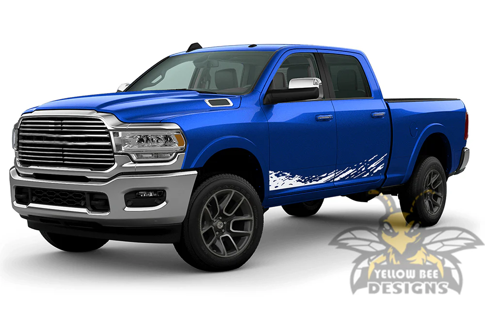 Lower Mud Splash Graphics Vinyl Decal Compatible with Dodge Ram Crew Cab 3500 Bed 6'4” - Image 4