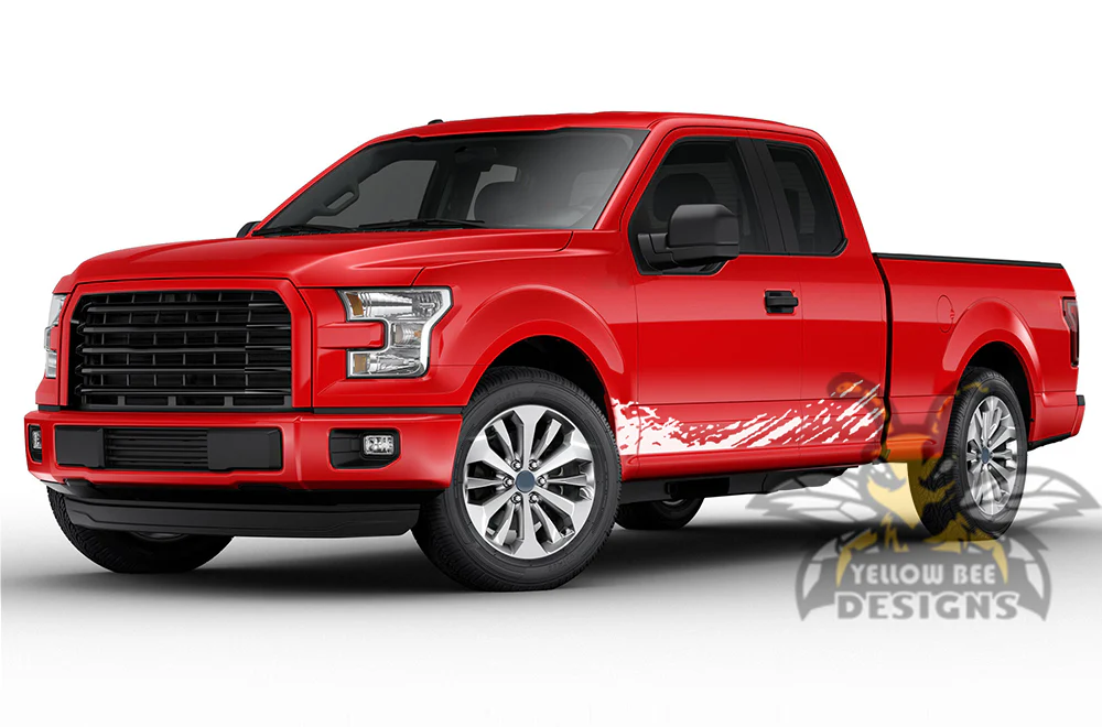 Lower Mud Splash Graphics Vinyl Decals Compatible with Ford F150 Super Cab 6.5'' - Image 4