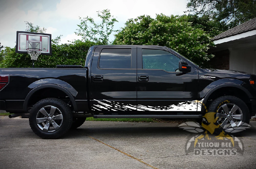 Lower Mud Splash Graphics Vinyl Decals Compatible with Ford F150 Super Crew Cab 5.5'' - Image 6