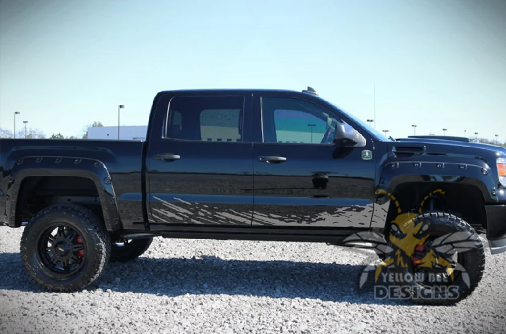 Lower Mud Splash Graphics Vinyl Decals Compatible with GMC Sierra Crew Cab - Image 5