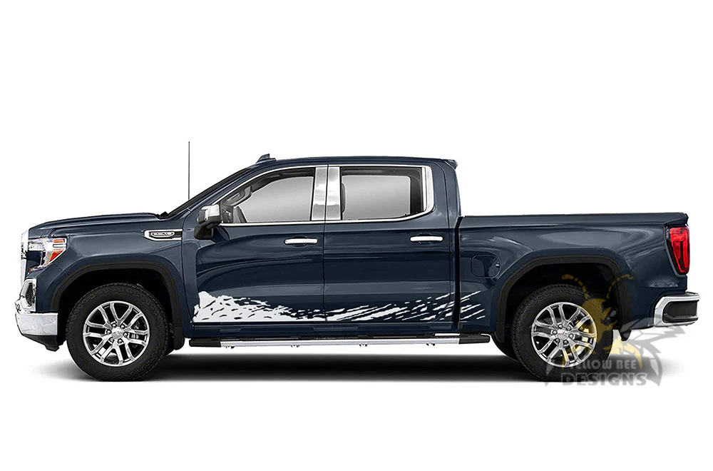 Lower Mud Splash Graphics Vinyl Decals Compatible with GMC Sierra Crew Cab - Image 8