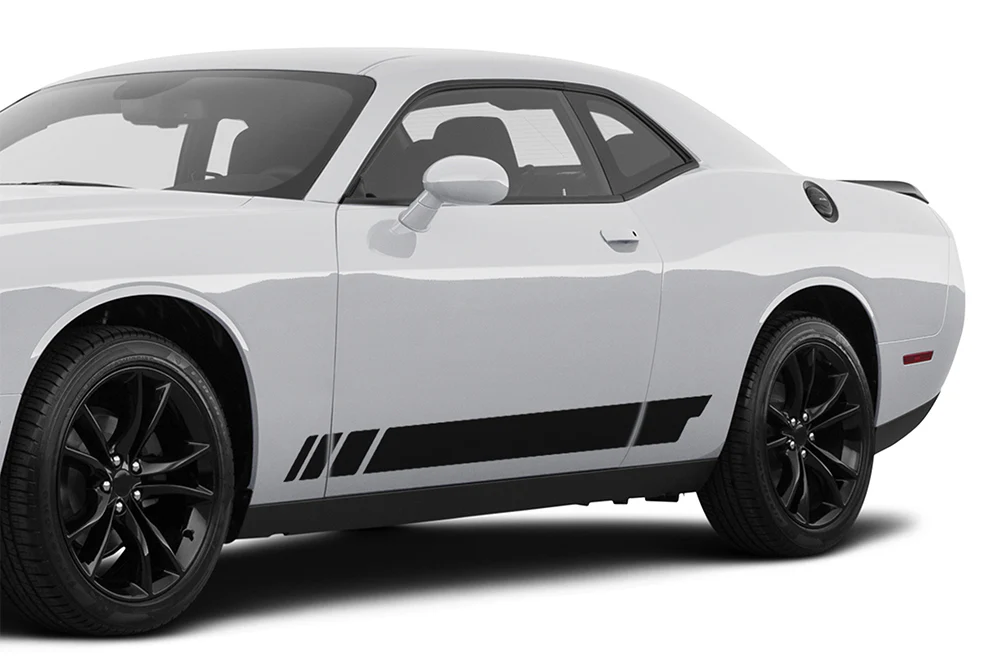 Lower Panel Stripes Graphics Vinyl Decal Compatible with Dodge Challenger