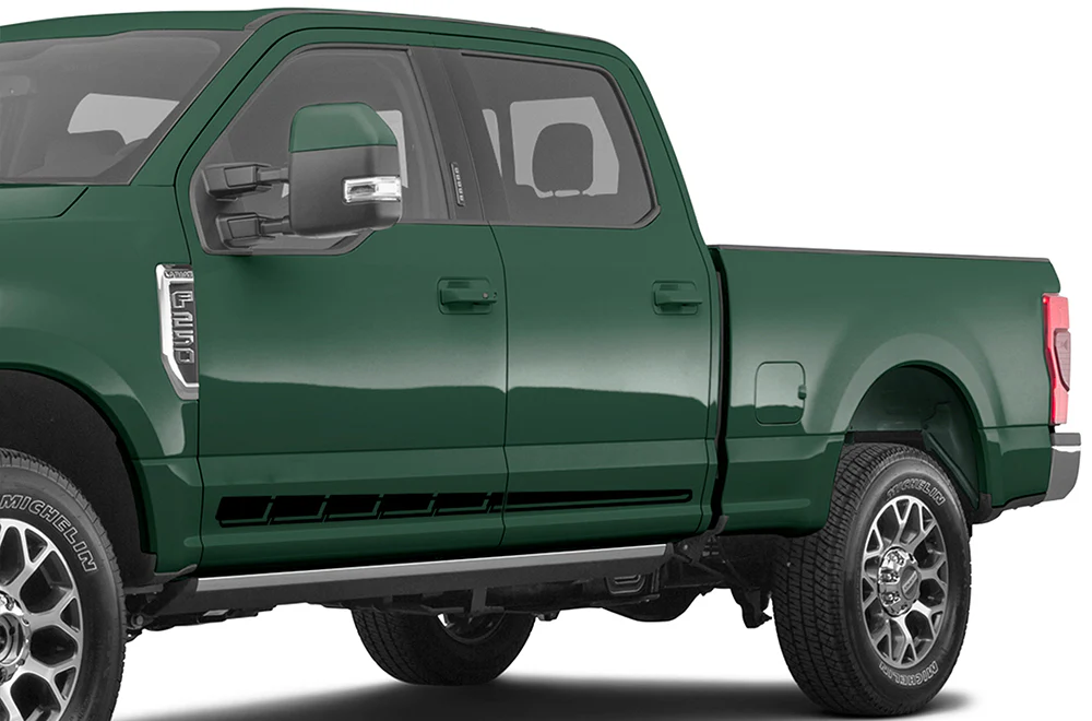 Lower Rocker Edge Stripes Graphics Vinyl Decals Compatible with Ford F250