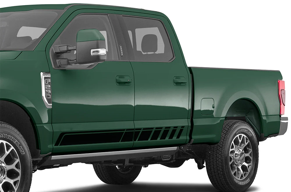 Lower Rocker Panel Stripes Graphics Vinyl Decals Compatible with Ford F250