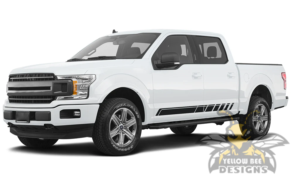 Lower Rocker Stripes Graphics Vinyl Decals Compatible with Ford F150 Super Crew Cab 5.5'' - Image 2
