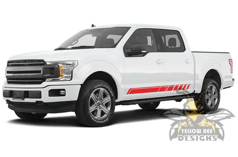Lower Rocker Stripes Graphics Vinyl Decals Compatible with Ford F150 Super Crew Cab 5.5'' - Image 3