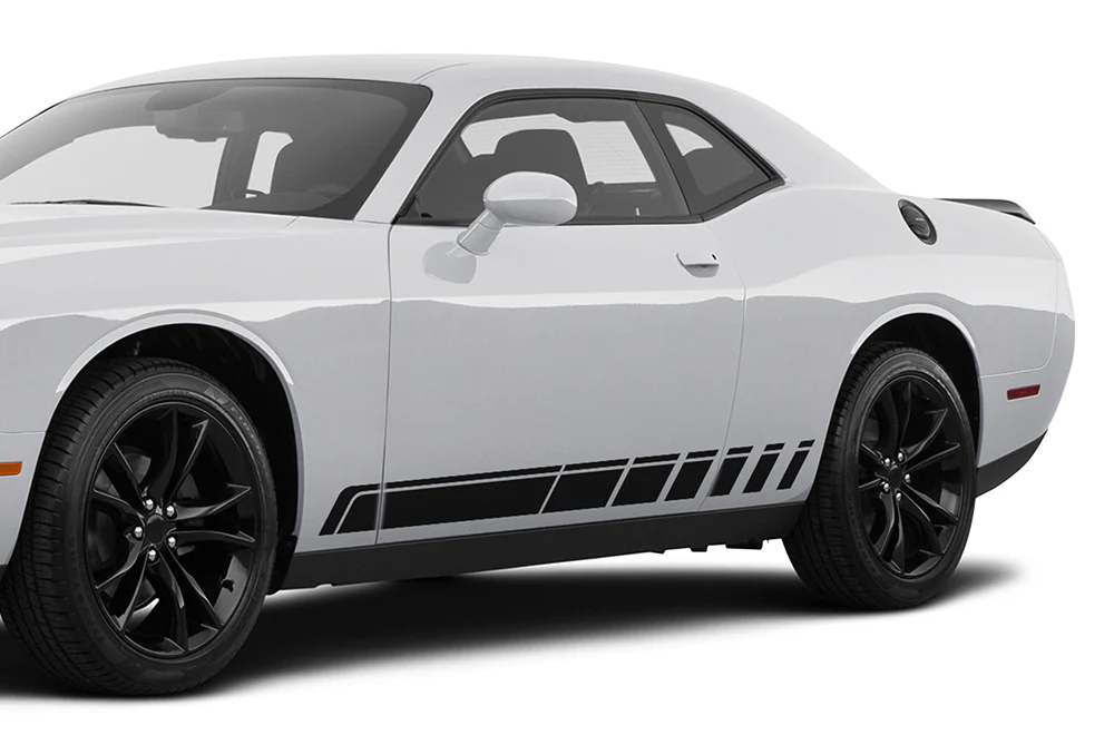 Lower Side Door Stripes Graphics Vinyl Decal Compatible with Dodge Challenger