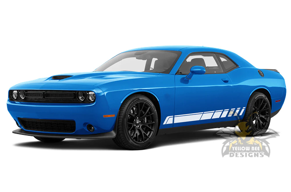 Lower Side Door Stripes Graphics Vinyl Decal Compatible with Dodge Challenger - Image 3