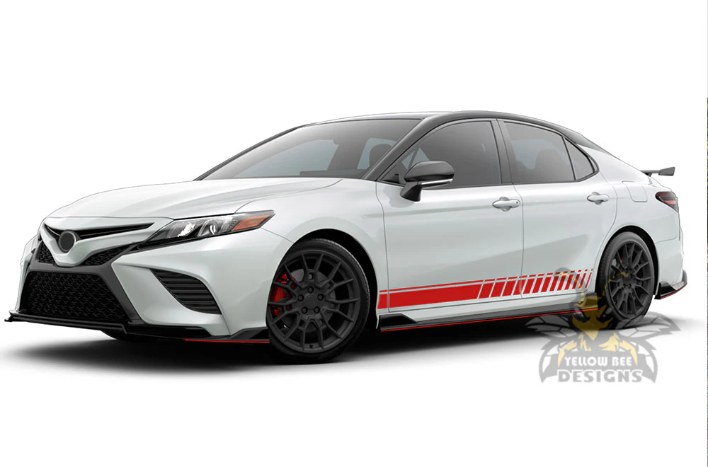 Lower Side Door Stripes Graphics Vinyl Decals Compatible with Toyota Camry - Image 4