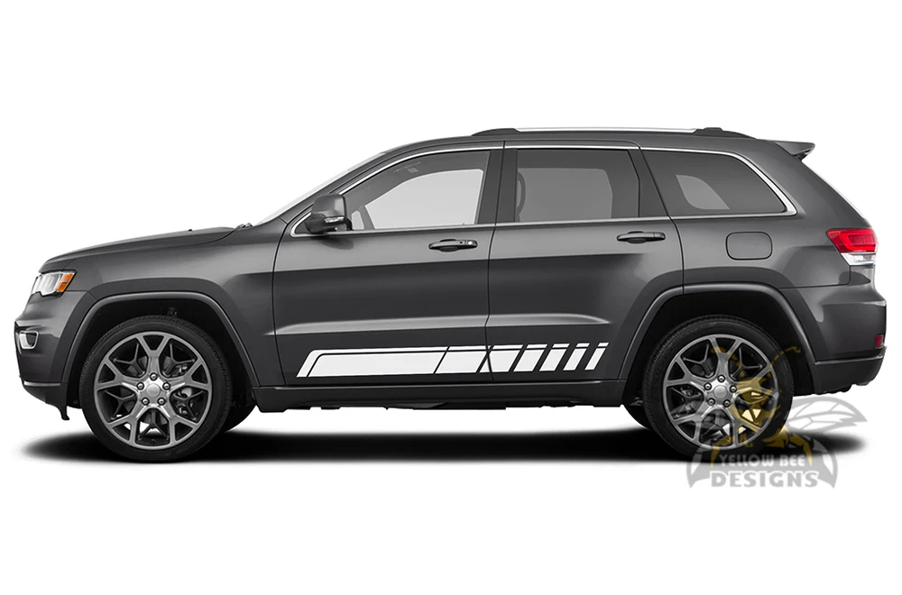 Lower Side Door Stripes Kit Vinyl Decals Compatible with Grand Cherokee - Image 2