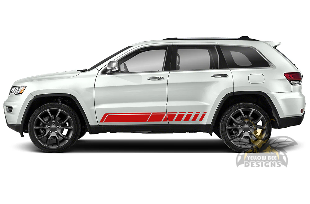 Lower Side Door Stripes Kit Vinyl Decals Compatible with Grand Cherokee - Image 3