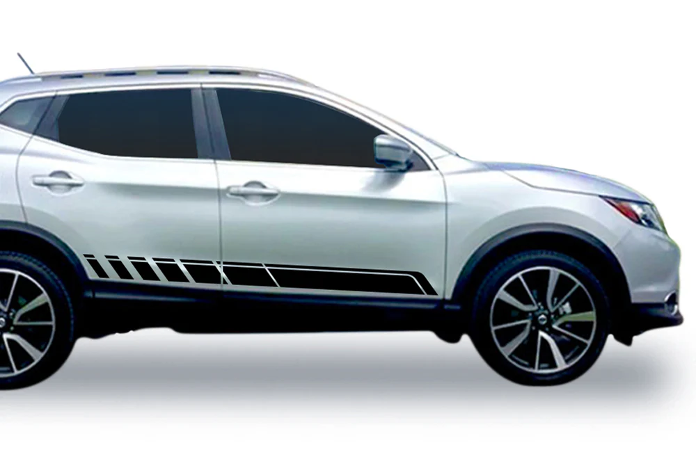 Lower Side Rocker Stripes Graphics Vinyl Decals Compatible with Nissan Rogue