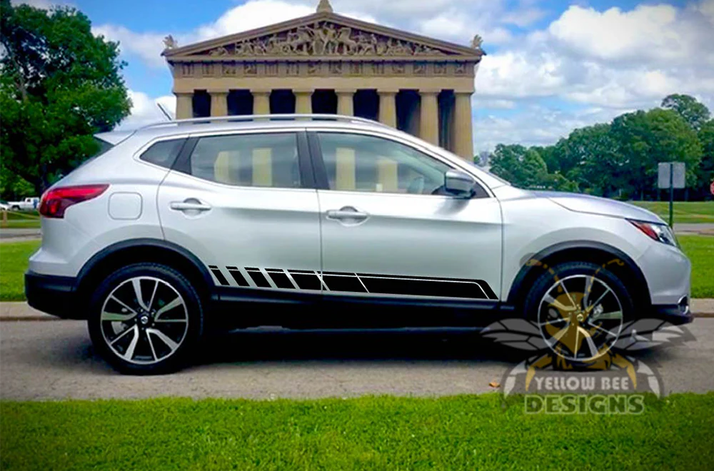 Lower Side Rocker Stripes Graphics Vinyl Decals Compatible with Nissan Rogue - Image 2