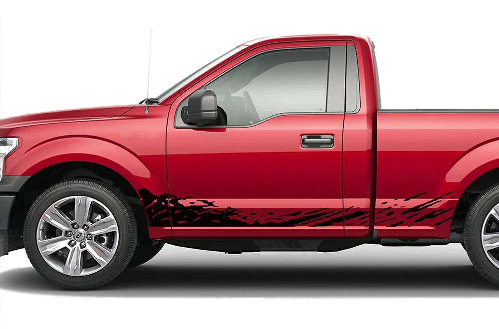 Lower Side Splash Graphics Vinyl Decals Compatible with Ford F150 Regular Cab 6.5''