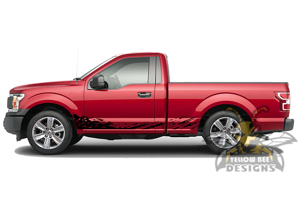 Lower Side Splash Graphics Vinyl Decals Compatible with Ford F150 Regular Cab 6.5'' - Image 2