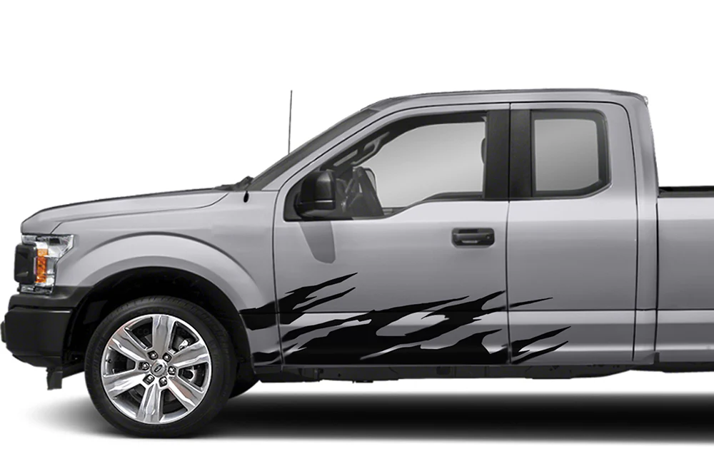 Lower Side Splash Graphics Vinyl Decals Compatible with Ford F150 Super Cab 6.5''