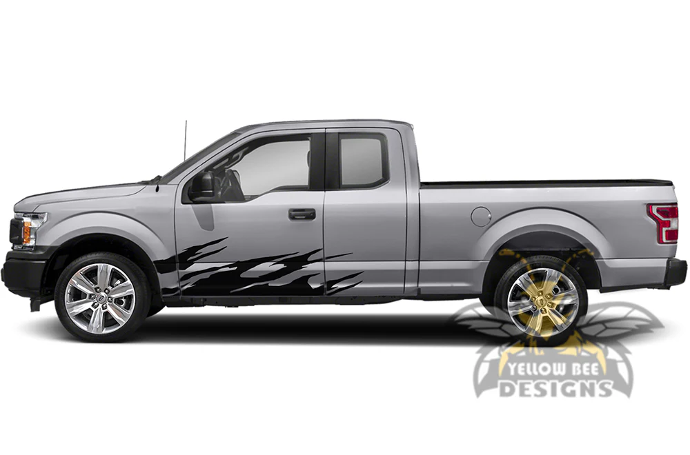 Lower Side Splash Graphics Vinyl Decals Compatible with Ford F150 Super Cab 6.5'' - Image 2