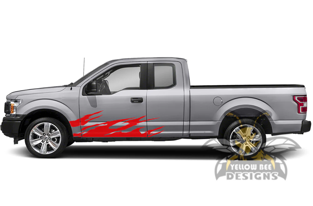 Lower Side Splash Graphics Vinyl Decals Compatible with Ford F150 Super Cab 6.5'' - Image 3