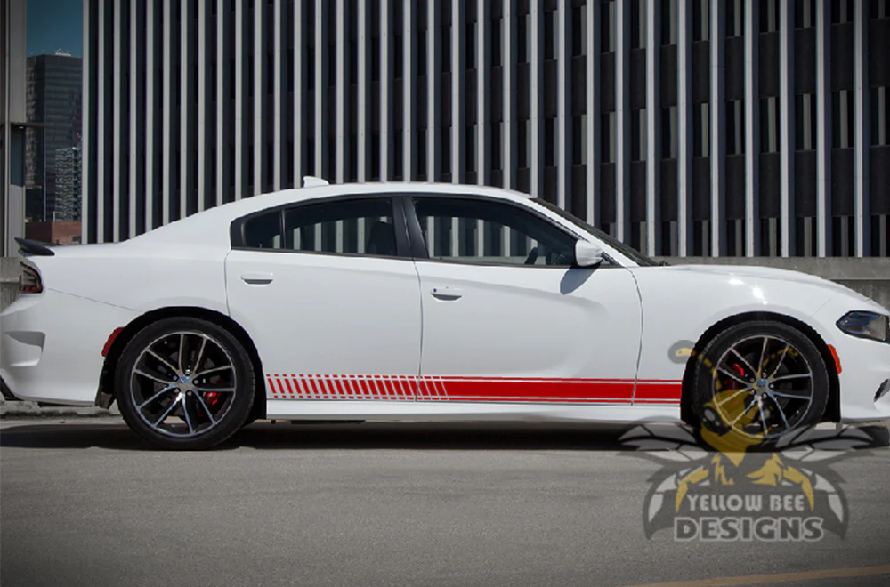 Lower Side Stripes Graphics Vinyl Decal Compatible with Dodge Charger - Image 4