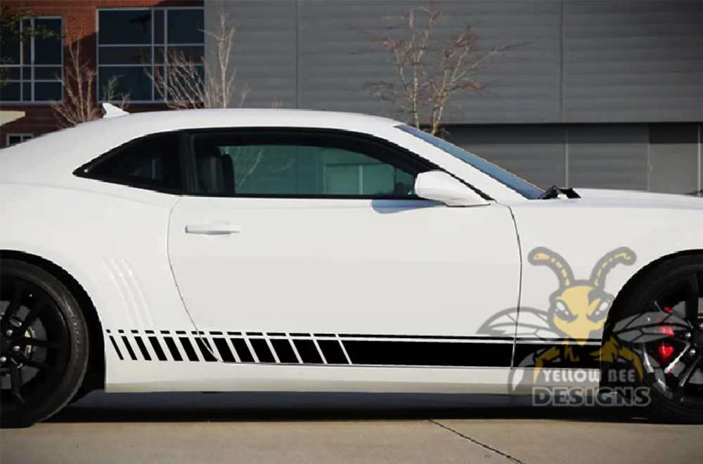 Lower Side Stripes Graphics Vinyl Decals Compatible with Chevrolet Camaro - Image 2