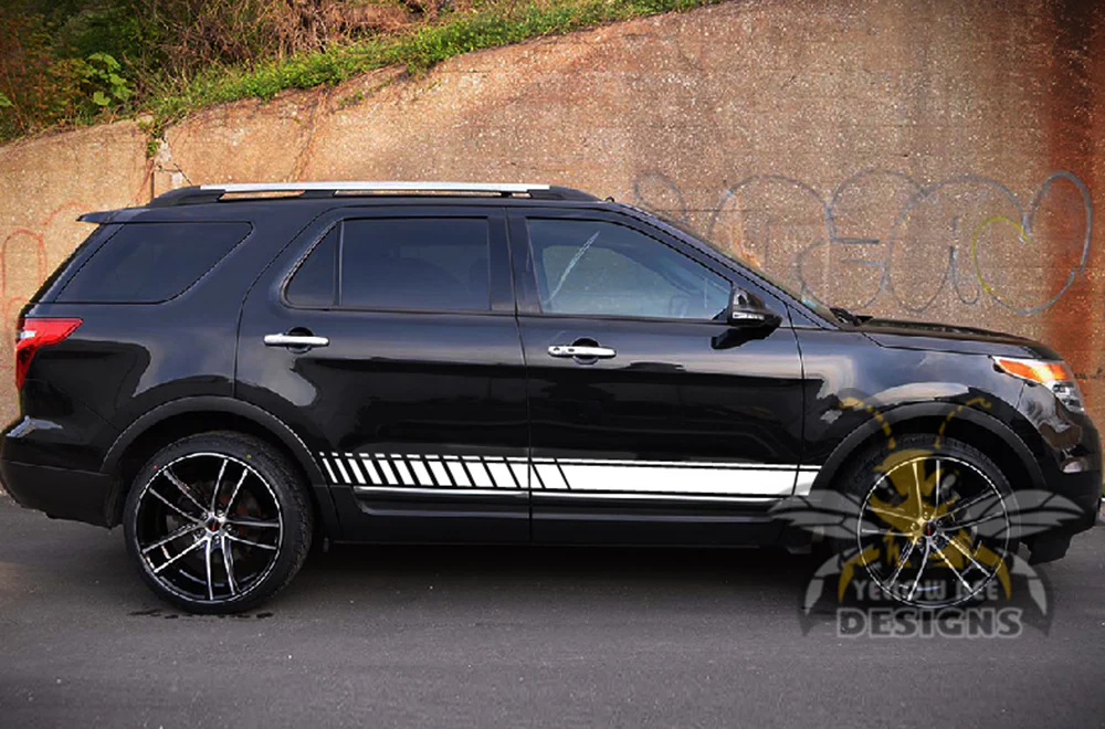 Lower Side Stripes Graphics Vinyl Decals Compatible with Ford Explorer - Image 3