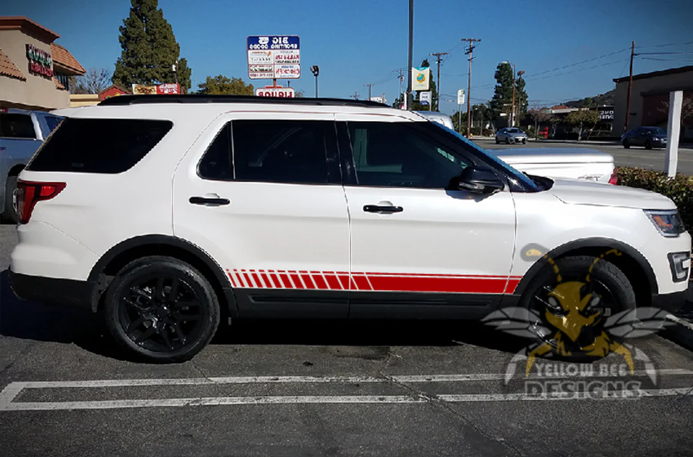 Lower Side Stripes Graphics Vinyl Decals Compatible with Ford Explorer - Image 4